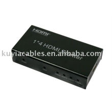 Diviseur audio / vidéo HDMI 1x4 / Splitter HDMI 4 ports haute définition - 1.3 - 1080P - DTS 7.1
